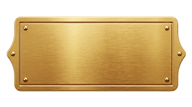 Brass plaque